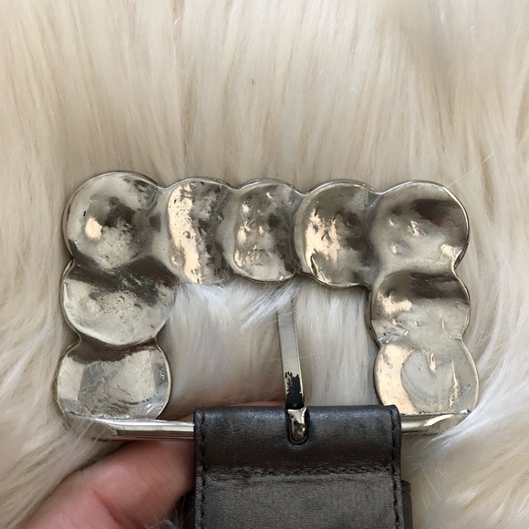 Bonwit Teller Italian leather belt coin buckle - Picture 6 of 7